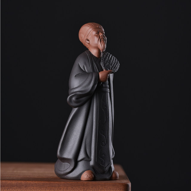 Large landscaping ornaments Classical historical figure ceramic craftsmanship Chinese simple gardening micro -landscape home decoration