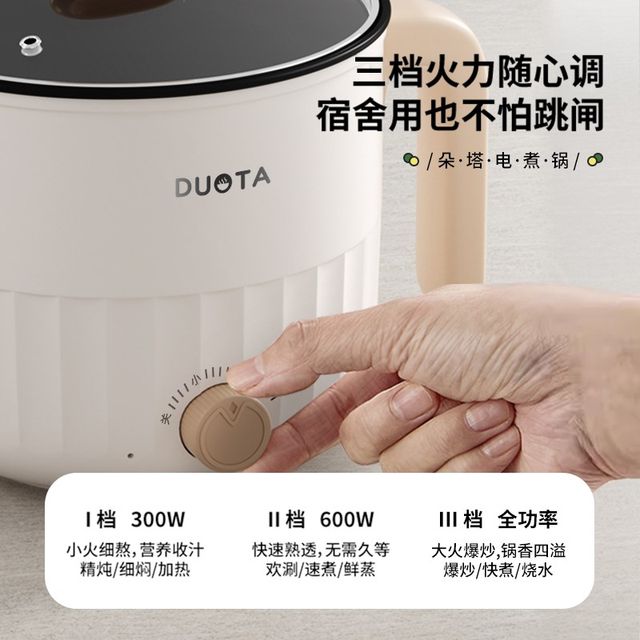 Electric boiled pot small multi -functional multi -functional cooking and fried dormitory dormitory with instant noodle small electric cooker mini hot pot one person to eat small pot
