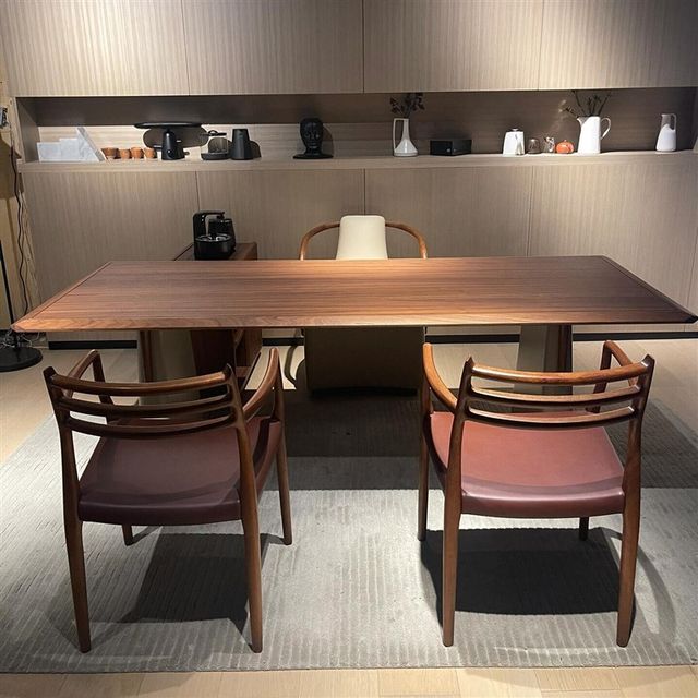 
202 new ash wood tea table and chairs living room office villa luxury solid wood tea table reception tea table