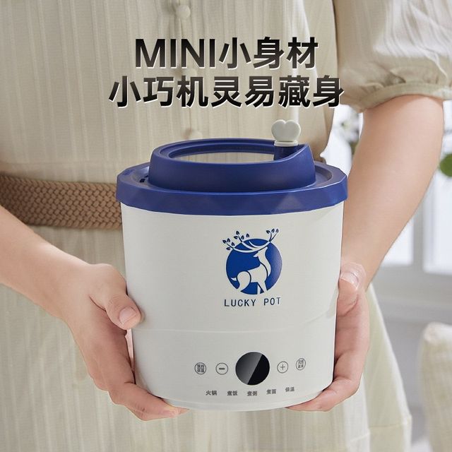 Mini pot instant noodle pot multi-functional small electric cooking pot office dormitory small power small electric pot smart non-stick pot