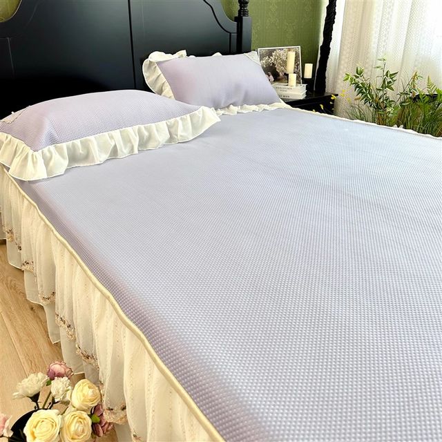 
2024 New Bedskirt Style Ice Silk Summer Mat Three-piece Set A Category A Maternal and Infant High-End Super Cool Washable Soft Summer Mat