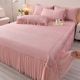 Summer ice silk mat A-class mother-child grade machine-washable iced bean soft mat gradient bed skirt mat 2025 new