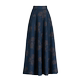 Autumn and winter printed skirt for women 2025 new high-waisted large size mid-length A-line large hem skirt draped and slim long skirt