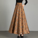Spring and Autumn Long Skirts for Women 2025 New High Waist Printed Skirts Fashion Large Size Slim A-line Dangling Big Dangle Skirt
