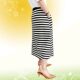 Temperament new large-size sports skirt for women in spring and autumn mid-length modal fashionable slim casual stripes a-line