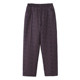 Women's middle -aged cotton warm cotton pants home crushed flower casual high -waisted straight pants mothers and grandma
