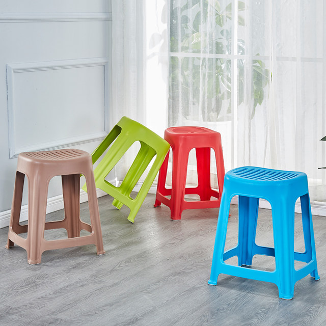 Plastic stools for home modern simple living room dining table square ...