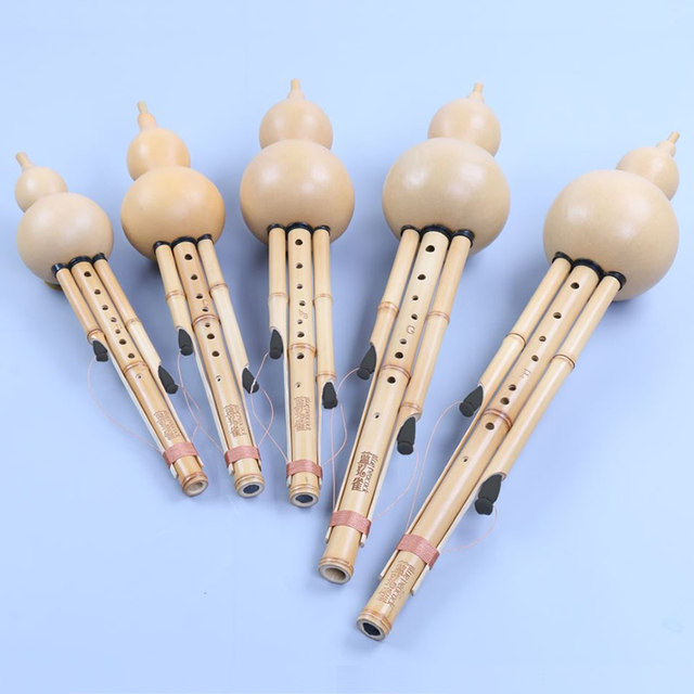 Blue Peacock Gourd Silk Golden Bamboo Nine -Horon Professional Performance Gourd Silk
