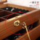 Solid wood full lock jewelry box jewelry storage box high-end exquisite medieval style jewelry box simple birthday wedding gift