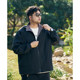 Black and powerful brand fat men's clothing for spring and autumn, double-sided sports windproof jacket, plus fat and larger size new work jacket