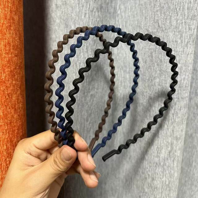 2024 New Wave Hair Hoop Women's Headband Hair Bundle Headband Invisible Face Washing Hair Cave Broken Hair Sorting Men's Universal