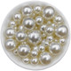 Potless imitation pearl rice white ABS pure white decorative clothing auxiliary materials round loose bead handmade DIY jewelry accessories
