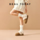 BeauToday Teddy series thick-soled snow boots for women in spring warm cotton shoes for women wearing outer hair tow to increase height BT