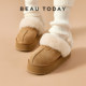 BeauToday Teddy series thick-soled snow boots for women in spring warm cotton shoes for women wearing outer hair tow to increase height BT