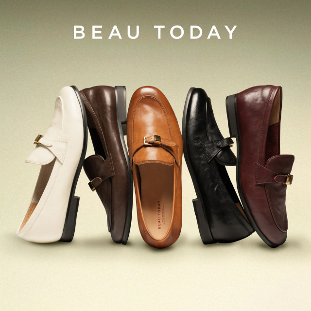 BeauToday loafers women's 2025 new black British style leather shoes flat sole shallow mouth single shoes