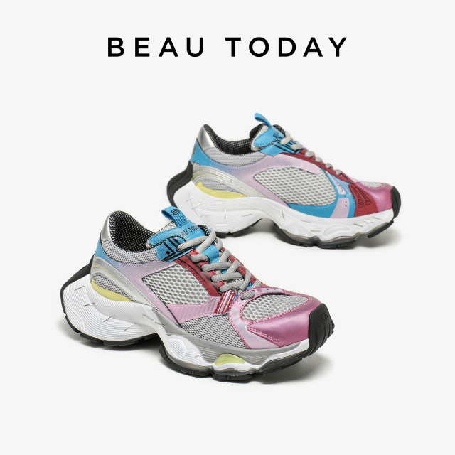 BeauToday Lava Cocoa Thick Sole Daddy Shoes Women's 2025 New Sports and Leisure Shoes Retro Height Enhancement Shoes