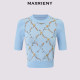 MAXRIENY sweet retro vine rhinestone pullover sweater women's high-end temperament women's decorative body look slim