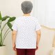 Elderly ladies pure cotton short-sleeved vest old man grandma printed half-sleeved T-shirt old woman loose pullover sweatshirt
