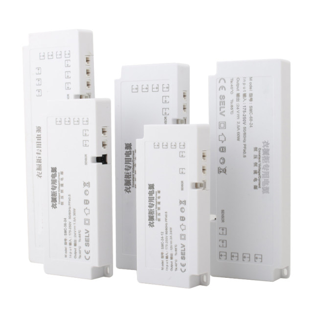 Special power supply for wardrobe cabinets 12V DuPont interface with human body induction switch transformer 24V wardrobe wine cabinet power supply