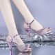 Sandalias Mujer Tacón Medio 2024 Verano Nuevo Estilo Tacón Grueso Versátil Tacón Alto Sandalias Boca De Pez Estilo Hada Sandalias De Moda Antideslizantes