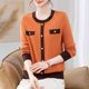 Young mother autumn fashion cardigan temperament sweater 2025 new style middle-aged and elderly women's knitted base shirt