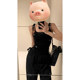 Black bow embroidered suspender vest for women in summer American hottie unique tight short top