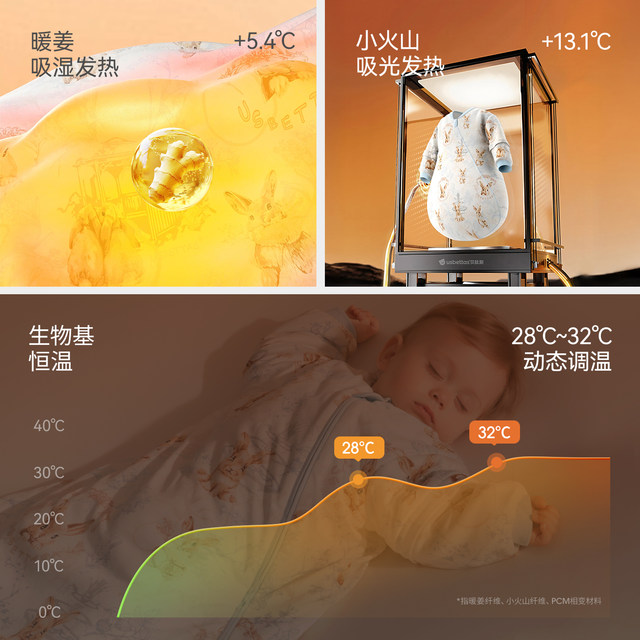 Betas [Peptide Warm] Baby Sleeping Bag Spring, Autumn and Winter Constant Temperature Newborn Baby Integrated Kicking is Universal for All Seasons