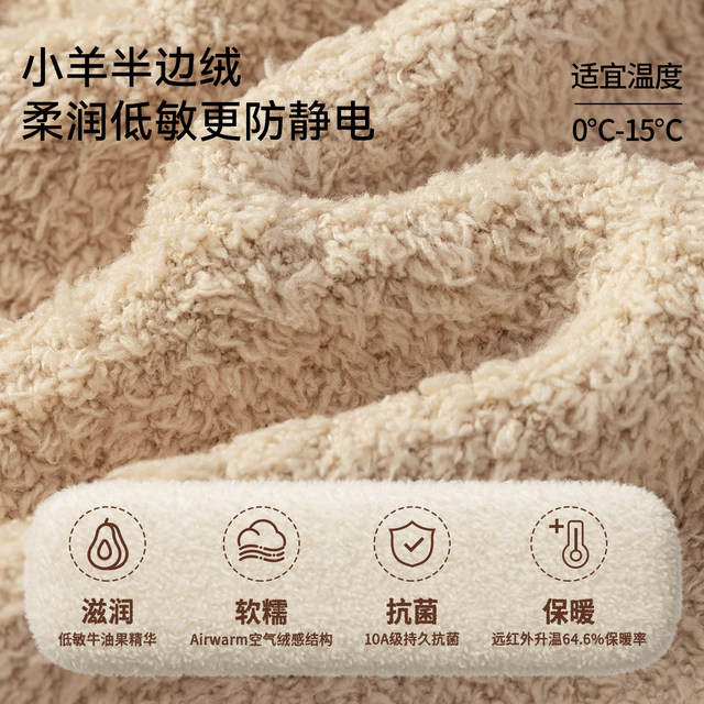 
Manxi children's home clothes half velvet for boys and girls, thickened velvet, autumn and winter warm children's pajamas set split