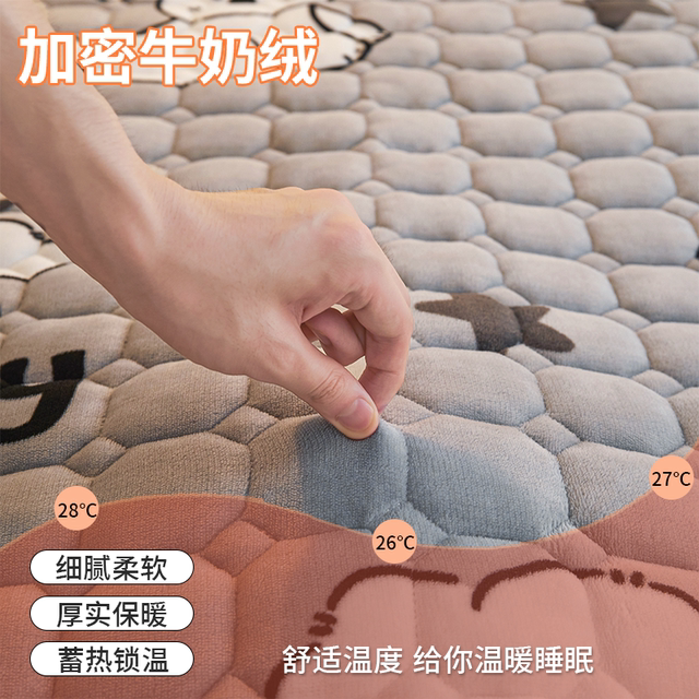 Milk velvet mattress cushion home winter plus velvet mattress mat blanket quilt quilt dormitory student single quilt