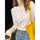 Green mask long-sleeved T-shirt for women in spring and summer new loose base shirt slimming sunscreen blouse round neck ice silk top
