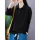 Purple Cotton POLO Polo Leading T -shirt Female Spring and Autumn Poor Spring and Autumn Paper Bottom Bottom Casual Various lapel top