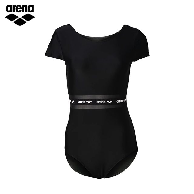Arena Arena short-sleeved swimsuit casual surfing vacation sun protection hot spring swimsuit half-sleeved women's swimsuit