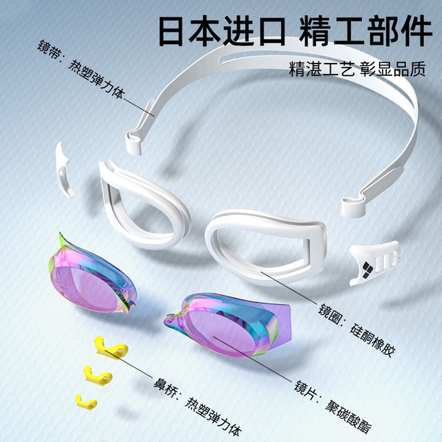 ARENA imported anti -fog pioneer myopia microscopic high -definition fog technology adult men and women with the extent number of swimming glasses