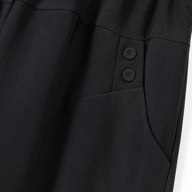 Middle -aged and elderly women's pants spring autumn plus velvet thick loose elderly pants female large size grandma pants casual mothers dress
