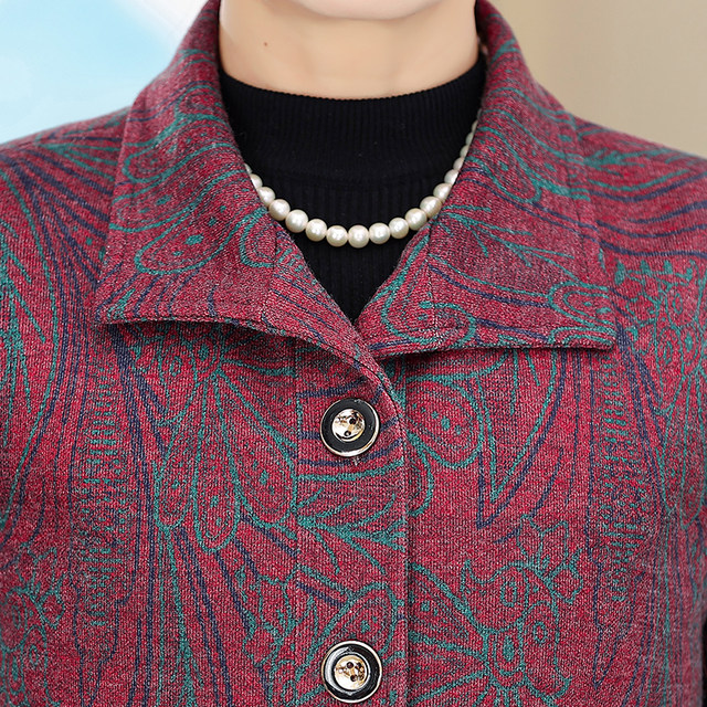 Middle-aged and elderly women's clothing mother spring and autumn vest coat grandma autumn vest vest vest elderly wife loose clothes