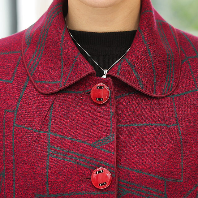Middle-aged mother wears autumn jacket middle-aged and elderly women's clothing spring and autumn grandma short fashionable spring and autumn tops elderly clothes