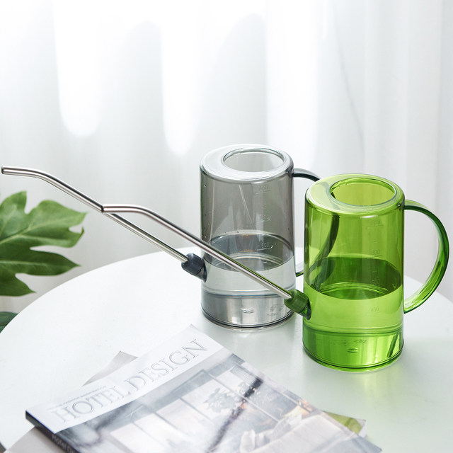 Living long-mouth watering kettle household plastic flowering watering dual-purpose watering kettle gardening stainless steel flowering kettle spraying kettle