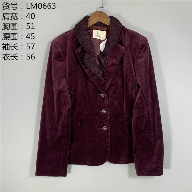 Vintage autumn Japanese retro literary British style lady temperament elegant formal velvet suit