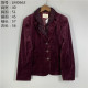 Vintage autumn Japanese retro literary British style lady temperament elegant formal velvet suit