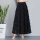 2025 summer new chiffon high-waisted versatile fairy sweet puffy tassel A-line skirt skirt large size long skirt