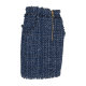 BALMAIN Balmain women's classic logo zipper skirt short skirt women's spring and summer XY limited