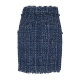 BALMAIN Balmain women's classic logo zipper skirt short skirt women's spring and summer XY limited