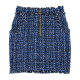 BALMAIN Balmain women's classic logo zipper skirt short skirt women's spring and summer XY limited