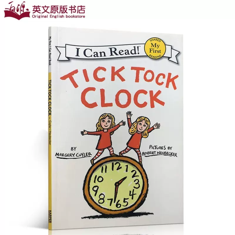 I Can Read Tick Tock Clock Book 嘀嗒响的闹钟作息时钟my First Margery Cuyler 英语 低幼宝宝启蒙入门认知英文原版绘本