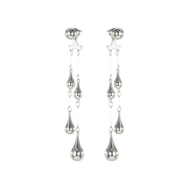 Absurd Day Like Raindrops Niche Versatile Romantic Cool Detachable Water Drops S925 Silver Needle Earrings