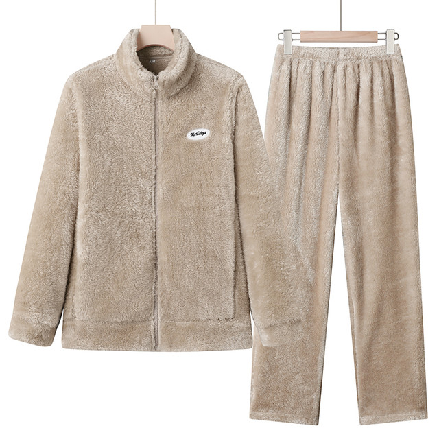 Pajamas for women winter coral velvet thickened velvet autumn and winter 2025 new flannel can be worn outside home clothes in winter