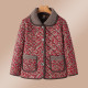 2025 new mother winter jacket short cotton jacket plus velvet thick cotton jacket middle -aged and elderly women's autumn and winter flower cotton jacket