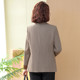 Middle-aged and elderly mothers autumn plaid jacket short 2025 new 50-year-old middle-aged women's spring and autumn fashionable suit top