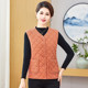 Middle-aged mother with velvet thickened vest warm cotton coat 2025 winter middle-aged and elderly women's vest vest cotton coat