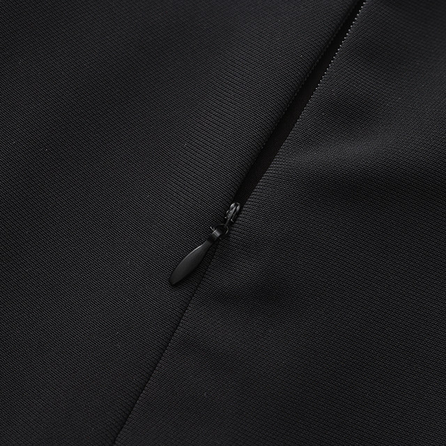 Tanni's new commuter droopy fish tail irregular black casual high waist midi skirt TN11SK601A